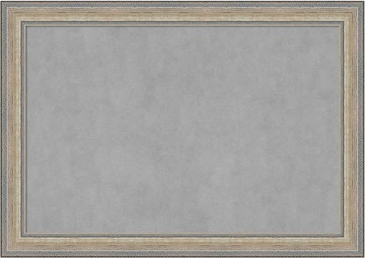 Amanti Art Silver Framed Magnetic Board 29x41 Large Vision Board by AmantiArt