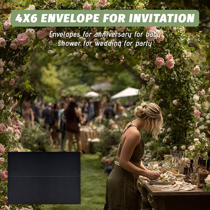 4x6 Envelopes For Invitation A4 Envelope white, 50 pack 4x6 card Envelopes Self - Image 5