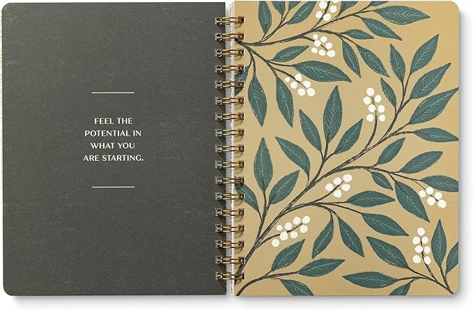 Compendium Spiral Notebook – Good Things Are Always Beginning – A Designer Spiral Notebook with 192 Lined Pages, College Ruled, 7.0”W x 9.25”H-DeskLoop Office