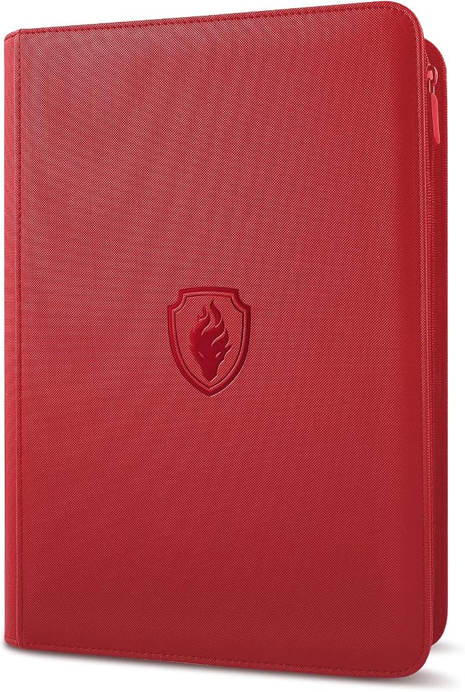 Premium Zip Card Binder, Fabmaker 9 Pocket Trading Card Binder, PU Cover Zipper by Fabmaker