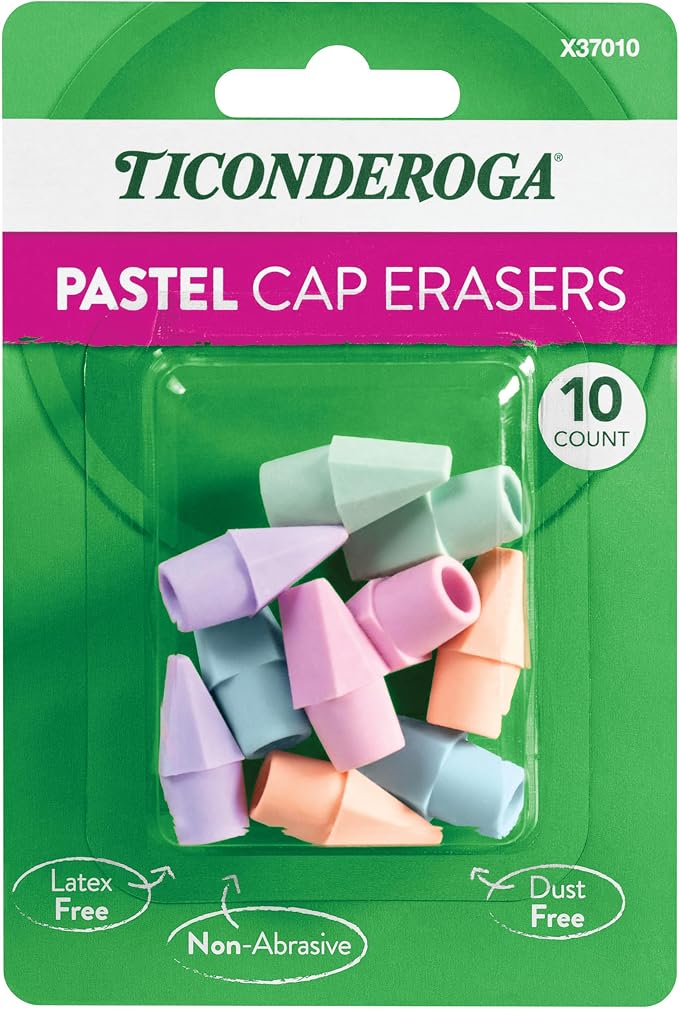 Ticonderoga Pencil Cap Erasers by Ticonderoga