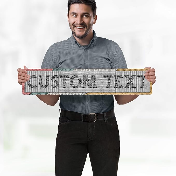 Custom Sign, Custom Street Sign, 11 Font Colors, 13 Font Styles, 4 Hole Options - Image 2
