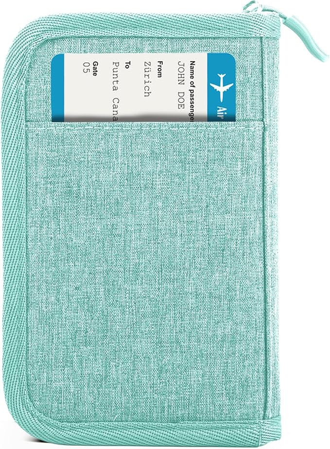 Passport Holder for Travel, Women Rfid Blocking Passport Wallet, Travel by Unknown