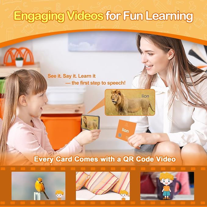 80 Nouns Flash Cards for Toddlers 2-3, Key Vocabulary Flashcards, Sturdy & - Image 4