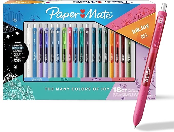 Paper Mate InkJoy Gel Pens, 0.7mm Medium Point, 18 Colors by Unknown