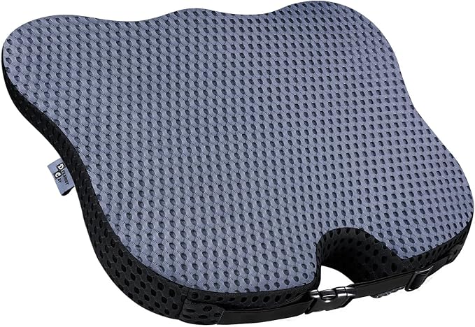 Wedge Car Seat Cushion for Better Visibility & Sciatica Pain Relief by DreamerCar