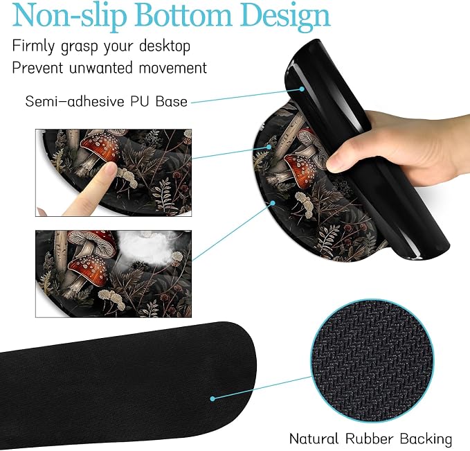 LIMKRIAN Mushroom Mouse Pad Set Large Desk Matt - Image 5