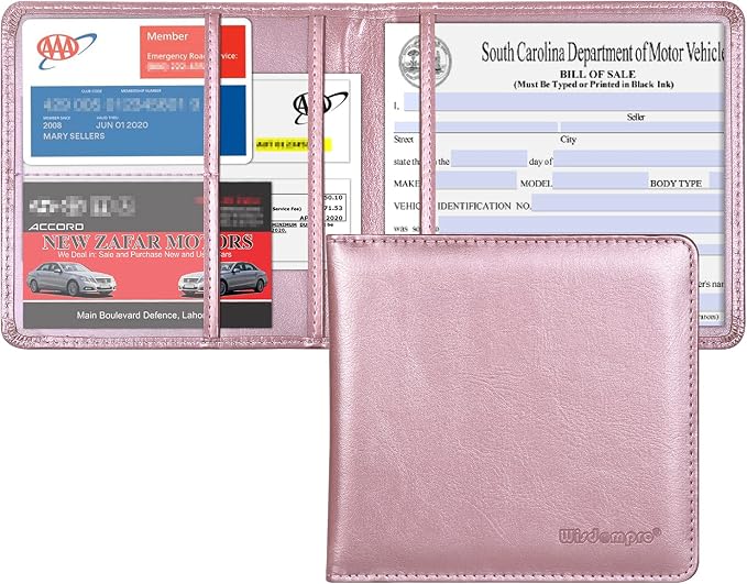 Wisdompro Small Car Registration and Insurance Documents Holder by Wisdompro