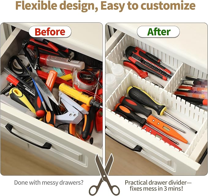 Drawer Divider Adjustable Diy Storage Organizer Separator - Image 3