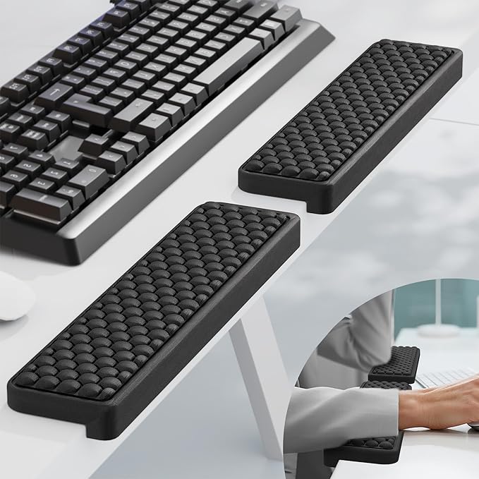 MEKASS L-Shaped Desk Elbow Pad for Desk, Memory Foam Elbow Support Padding by Mekass