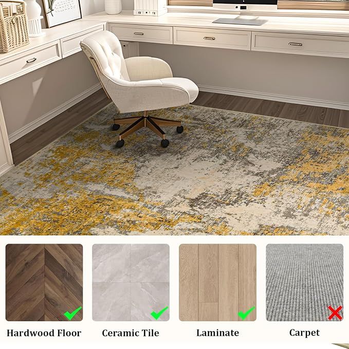 Office Chair Mat for Hardwood Floor, Machine Wash - Image 4