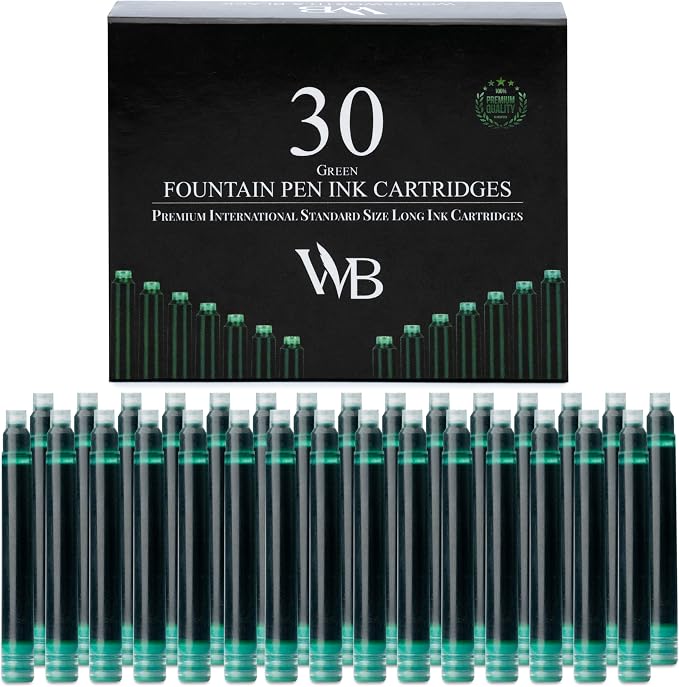 Wordsworth & Black Fountain Pen Ink Cartridge Refills, 30 Pack, International by WordsworthBlack