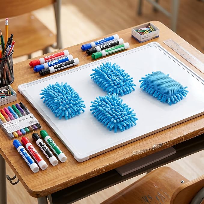 Sherr 24 Pcs Magnetic Microfiber Dry Erase Eraser Whiteboard Erasers Microfiber - Image 6