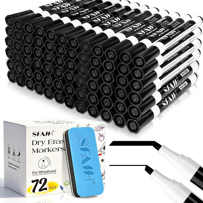 SFAIH Dry Erase Markers Chisel Tip by SFAIH