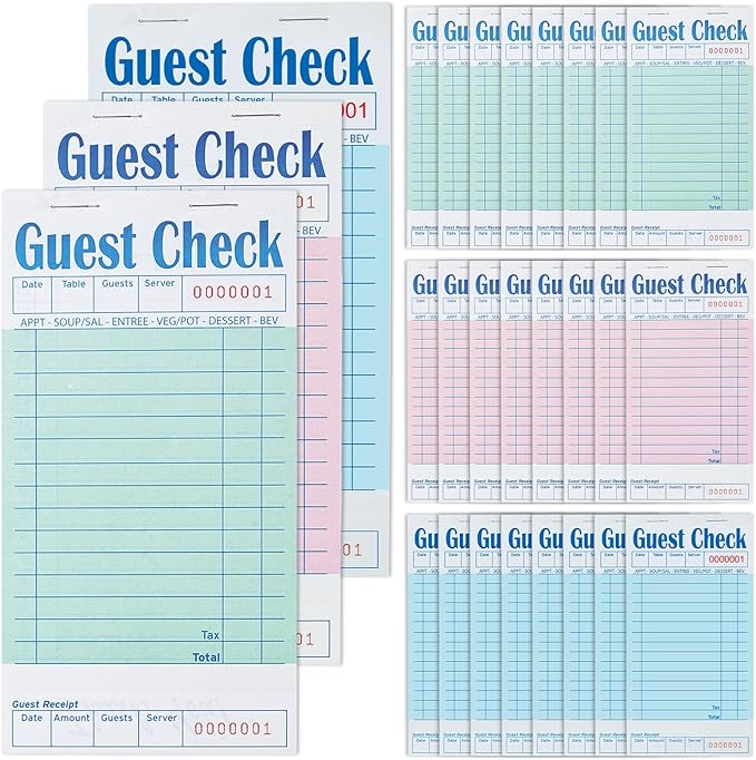 ZPARIK 24 Pack Guest Checks Books by ZPARIK