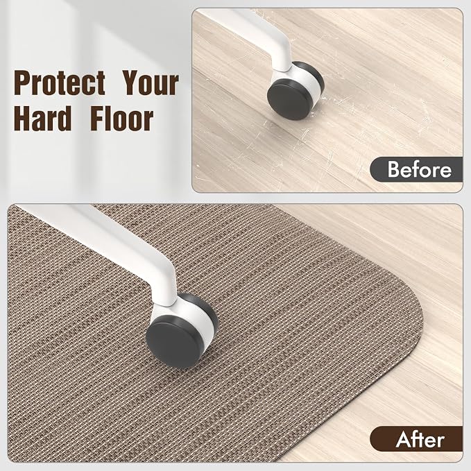 Blvornl Office Chair Mat for Hardwood Floor, Large Anti-Slip Hard Floor - Image 6