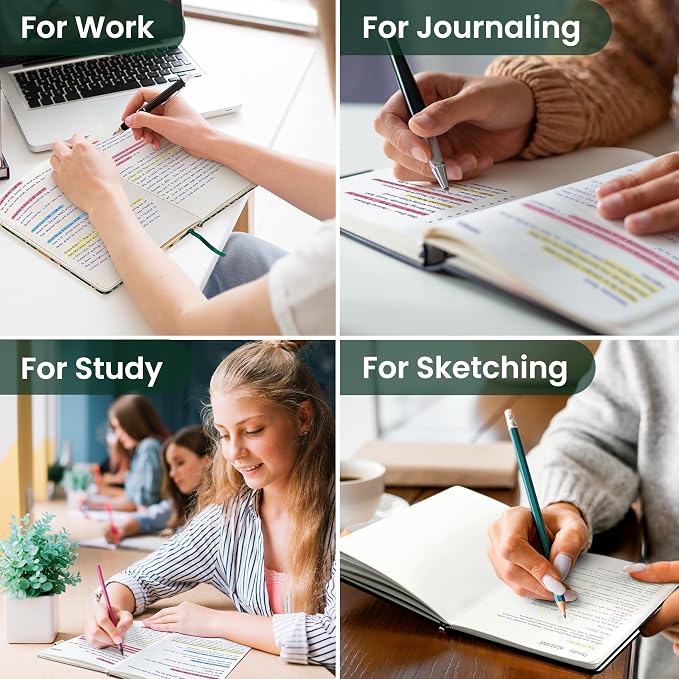 Taja Blank Journal Notebook for Women & Men, Hardcover Leather Journal for - Image 7