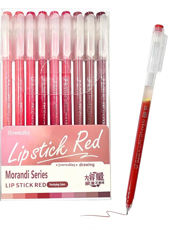 9 Colored Gel Pens Set, 0.6mm Fine Point by HysmmxHer