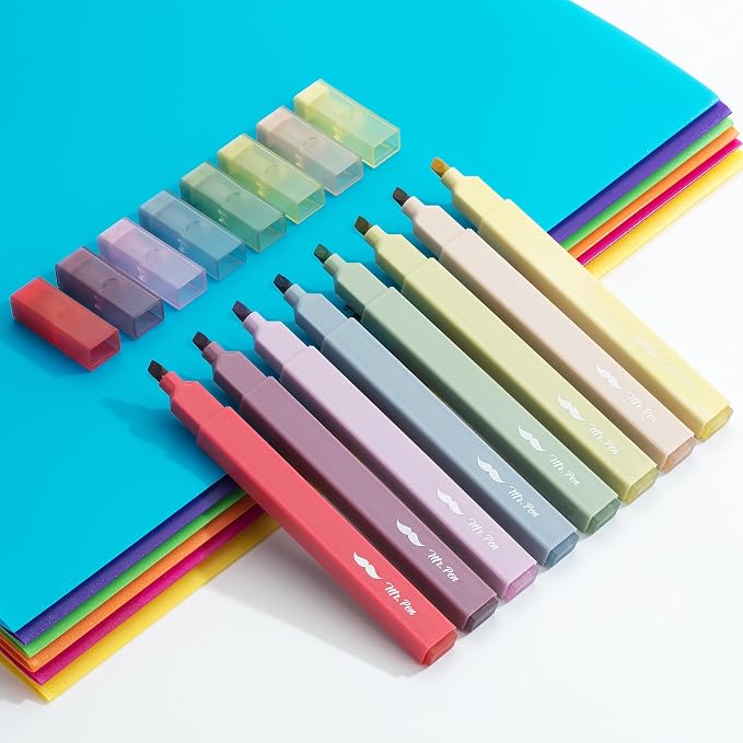 Mr. Pen- Aesthetic Highlighters, Chisel Tip, Muted Pastel Color, No Bleed Bible - Image 5