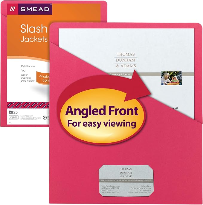 Smead Slash Jacket, Letter Size, 25 per Pack - Image 2