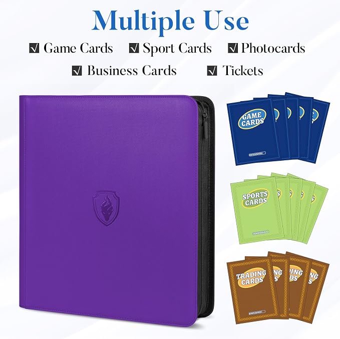 Premium Zip Card Binder 12 Pocket, Fabmaker 912 Pockets Trading Card Binder - Image 6