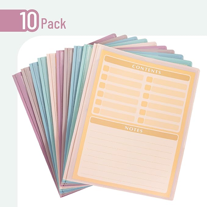 Mr. Pen- Plastic Folders with Pockets and Prongs, 10 Pack, Letter Size | - Image 2