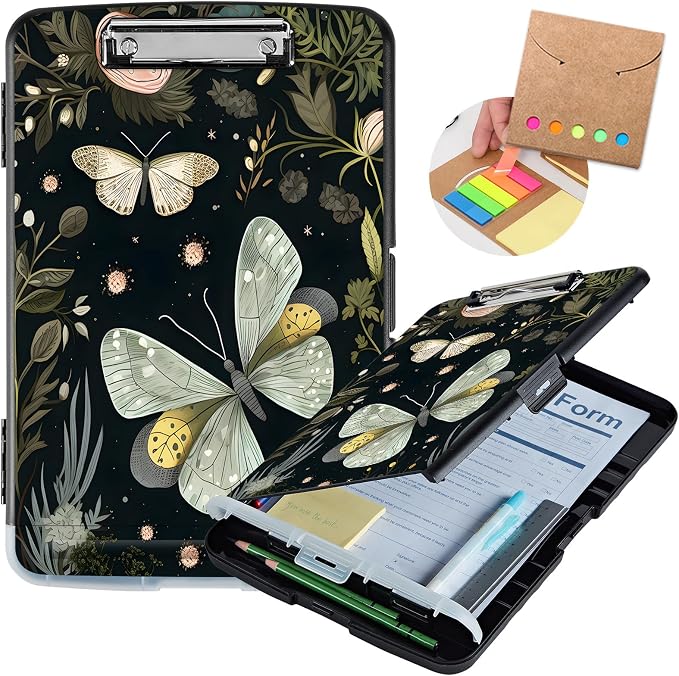 Clipboard with Storage, Storage Clipboard with Pen Holder, Heavy Duty Plastic by Unknown