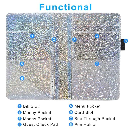 ACdream Server Books for Waitress, Guest Book Note Pad, Cute Pocket Leather - Image 6