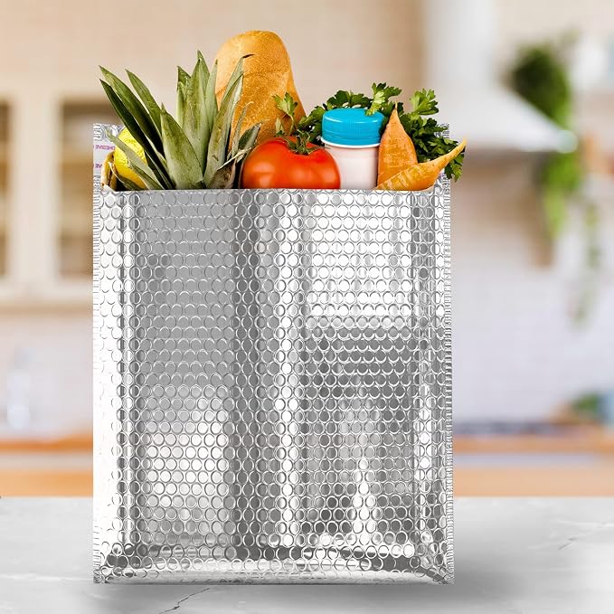 Amiff Silver Thermal Bubble Mailer, 15 x 17 Inches. 100 Pack Metallic Bubble - Image 6