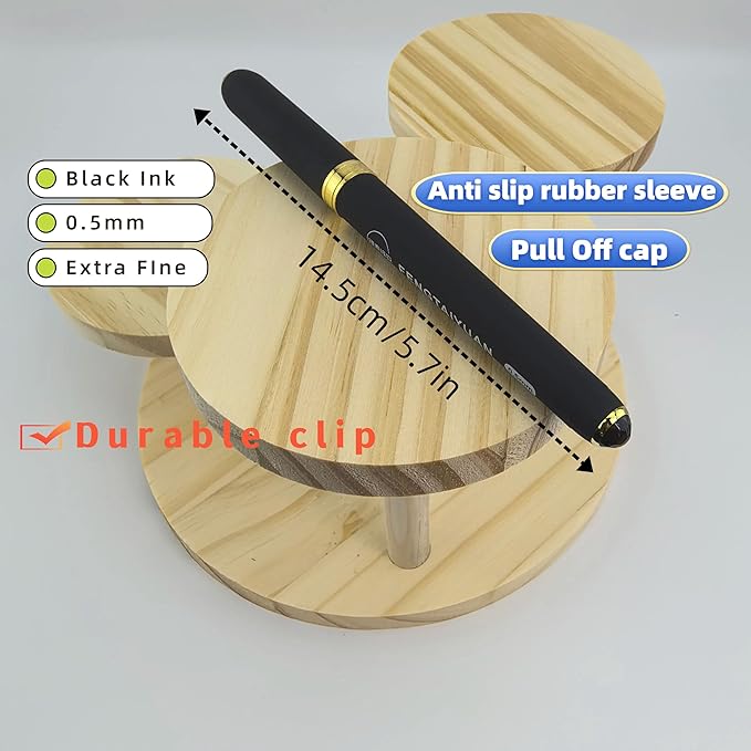 Fengtaiyuan P18Pro, Gel Ink Rollerball Pens, Black Ink, Extra FIne 0.5mm, Writting Pens, Smooth, 18 Pack (Black-0.5m)-DeskLoop Office