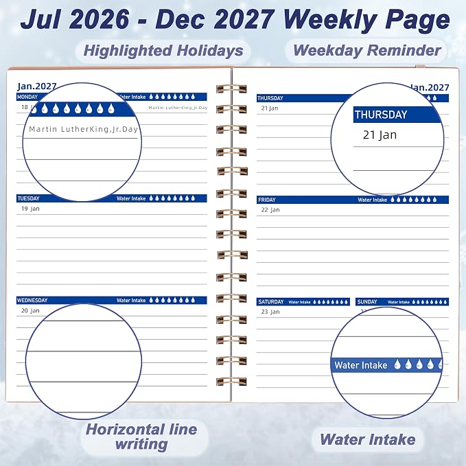 Daily Planner 2026-2027, 2026 Planner Weekly and Monthly, Jul 2026-Dec 2027 - Image 3
