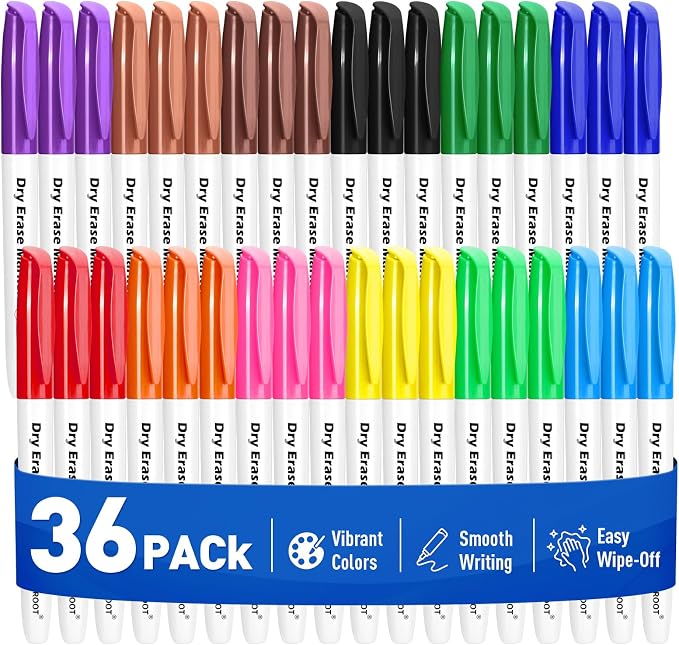 36 Pack Dry Erase Markers Fine Tip, Dry Erase Pens Bulk Pack by Unknown