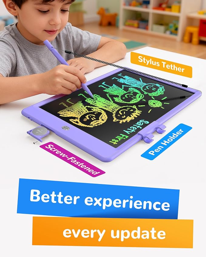 KOKODI LCD Writing Tablet, 10 Inch Colorful Toddler Doodle Board Drawing Tablet - Image 3