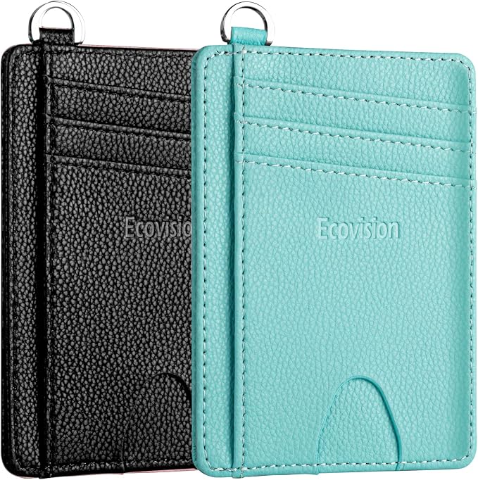 Slim Minimalist Front Pocket Wallet, RFID Blocking Credit Card Holder Wallet by Ecovision