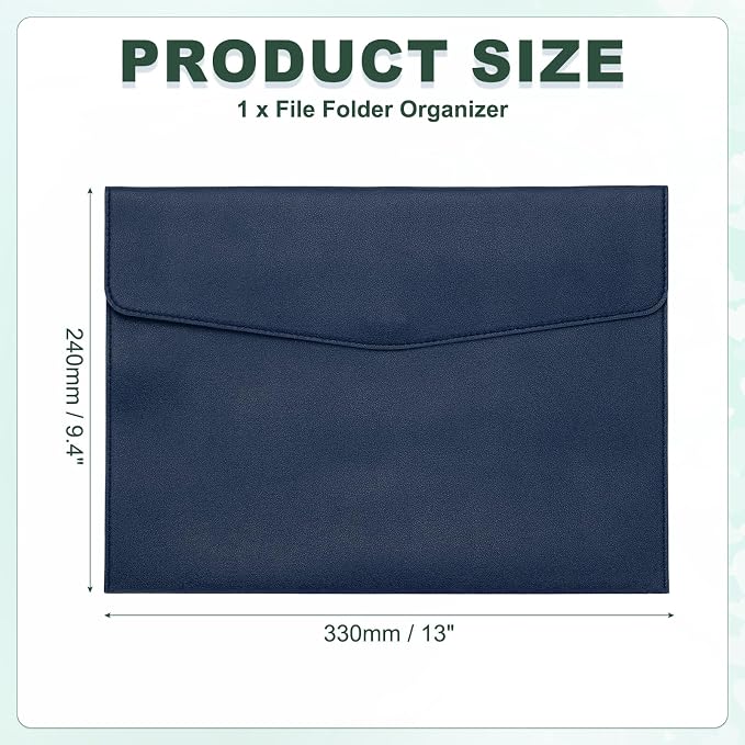 PATIKIL PU Leather A4 File Folder, Document Holder Filing Organizer Portfolio - Image 2