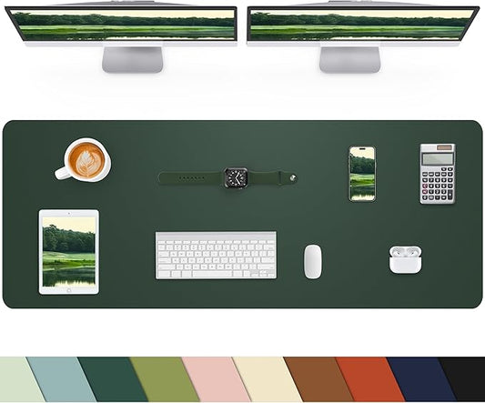 Leather Desk Pad Protector, Office Desk Mat, Large Mouse Pad, Non-Slip PU by cebowa