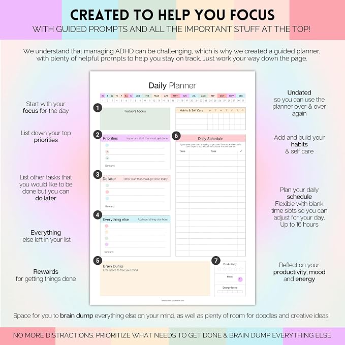 ADHD Daily Planner for Neurodivergent Adults - Image 5