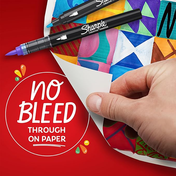 Sharpie Creative Markers, Combo Pack, Water-Based Acrylic, Bullet & Brush Tips - Image 3