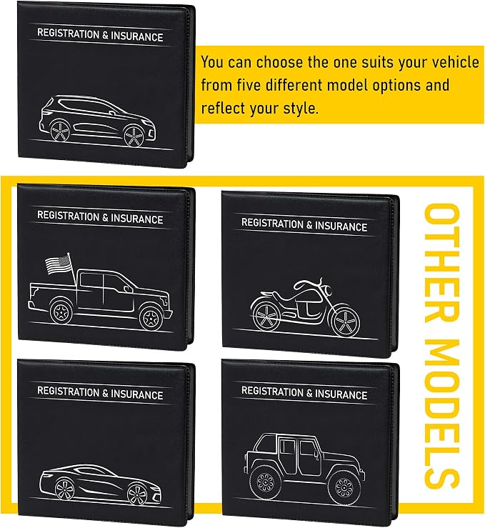 CANOPUS Car Registration and Insurance Holder, Car Document Holder, Vehicle - Image 7