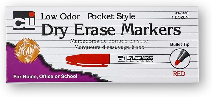Charles Leonard Dry Erase Markers, Pocket Style - Image 3