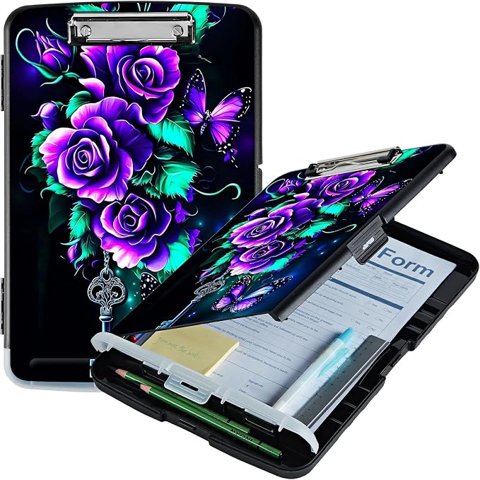Purple Roses 02 A4 Clipboard by Unknown