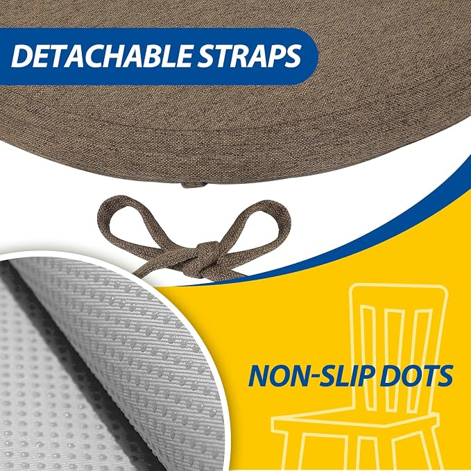 AAAAAcessories D-Shaped Chair Cushions, Machine-Washable Cover - Image 5