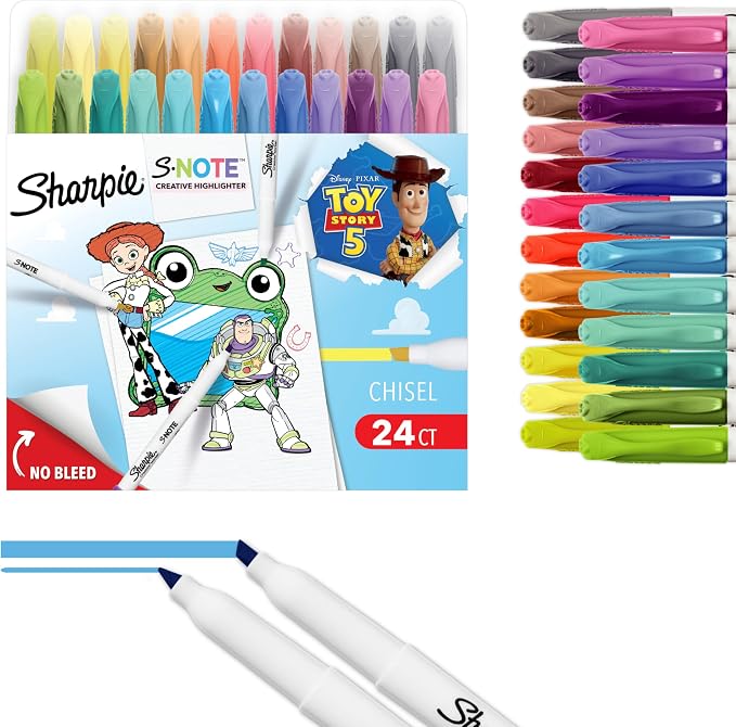 Sharpie S-Note Creative Highlighters, Toy Story 5 Packaging, Chisel Tip by Unknown