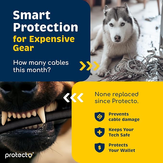 PROTECTO Heavy Duty Dog & Cat Cord Protector 10ft Long Sleeve, Easy-to-Use 3/8 - Image 4