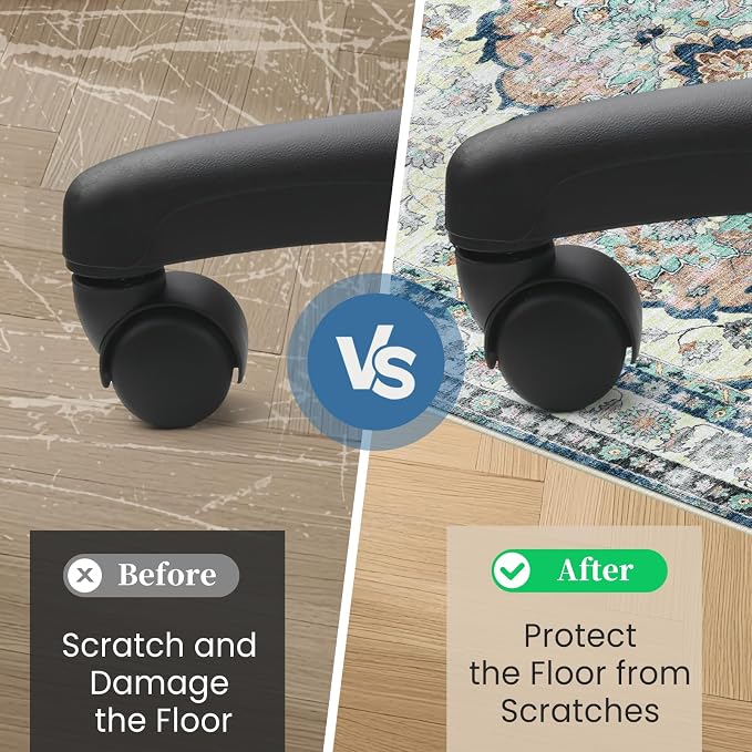 Office Chair Mat for Hardwood Floor&Tile Floor, Under Desk Rug for Rolling - Image 4