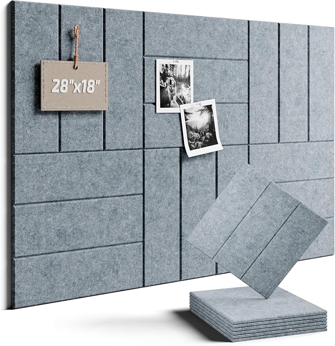 Felt Bulletin Board Tiles -28"x18" by FLUXYNARA