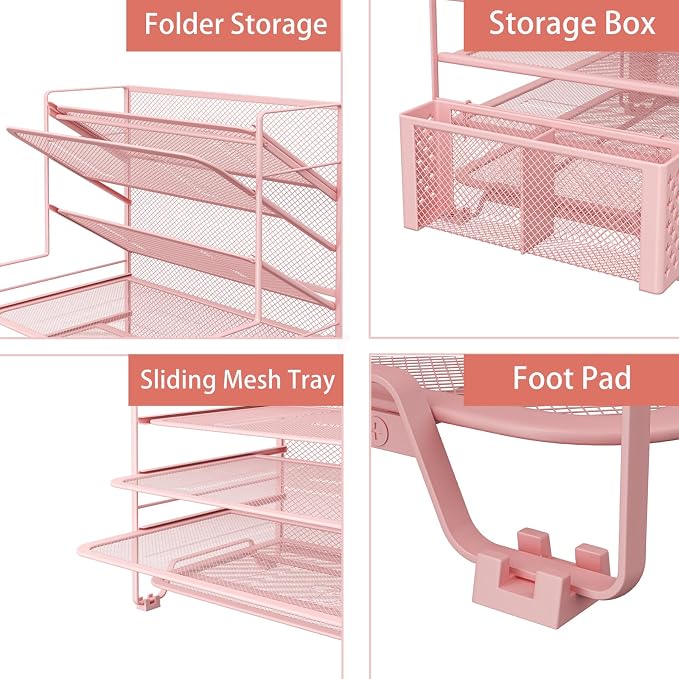 Simple Trending 7 Tier Desk File Organizer, Letter Tray Paper Organizer - Image 4