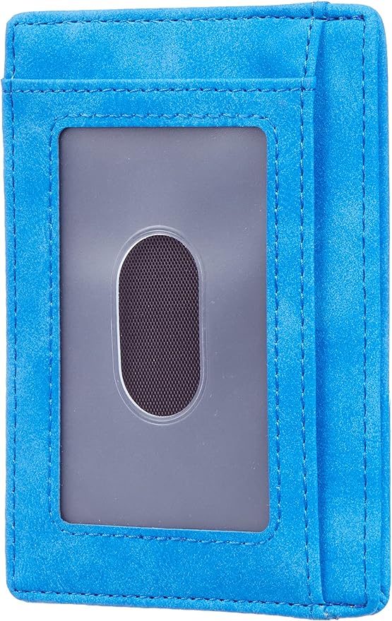 Travelambo Slim Wallet Front Pocket Minimalist Leather RFID Blocking Medium Size - Image 3