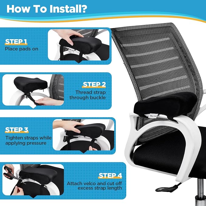 BEAUTRIP Ergonomic Armrest Pads- Office Chair Arm Rest Cover Pillow - Image 3