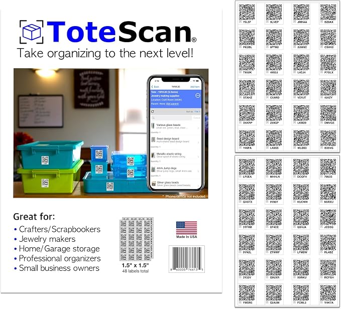ToteScan Intelligent QR Labels for Organization/Moving/Storage by ToteScan